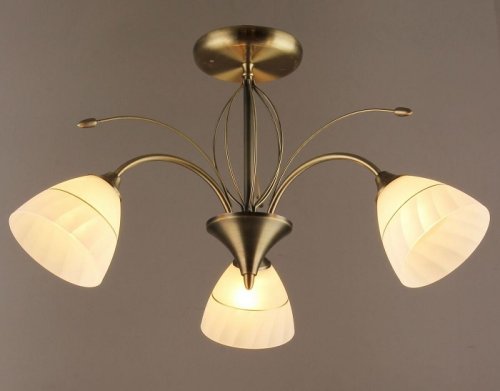 Люстра потолочная трехрожковая Мелодия Света E27 Бронза фото Люстра потолочная трехрожковая Мелодия Света E27 Бронза картинка